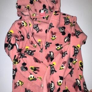 Disney Pink and Yellow Character Fleece